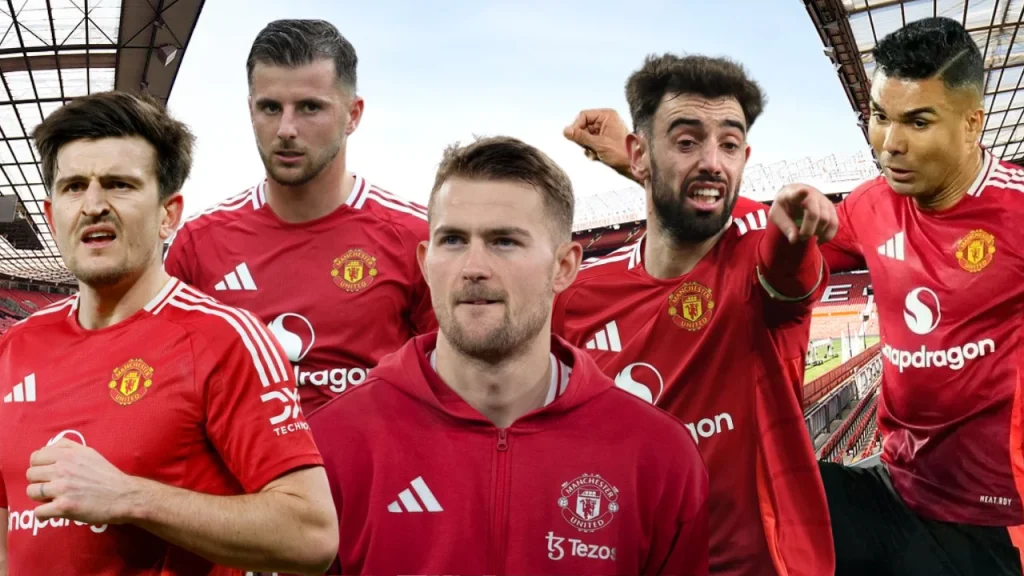 The Top 7 Highest-Paid Manchester United Players Harry Maguire, Mason Mount, Matthijs de Ligt, Bruno Fernandes and Casemiro