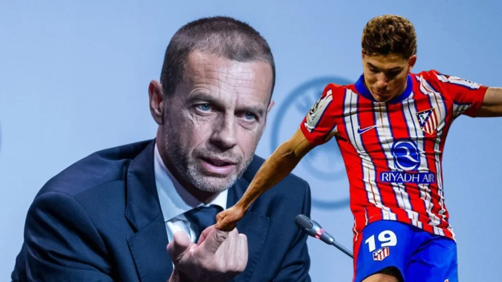 UEFA Issues Statement on Controversial Julián Álvarez Penalty, Signals Potential Rule Review In image: Aleksander Čeferin and Julián Álvarez