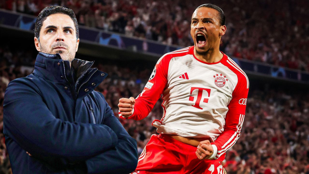 In image: Mikel Arteta and Leroy Sané