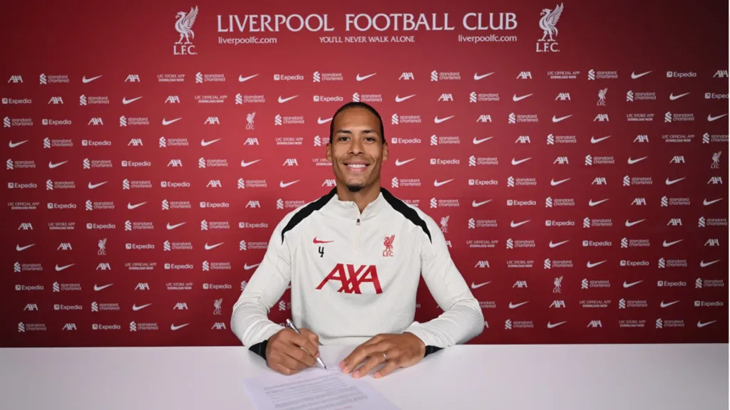 Virgil van Dijk Becomes Europe’s Highest-Paid Defender After Lucrative Contract Extension with Liverpool virgil van dijk signing 25 04 g 1200