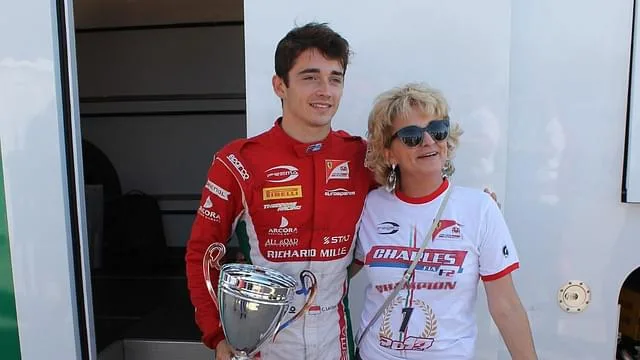 Charles Leclerc and his mother